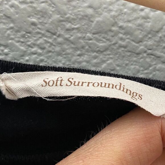 Soft Surroundings Marguiles Sweater Tunic Exaggerated Zip Back Black 2AW00 1X - Picture 2 of 4